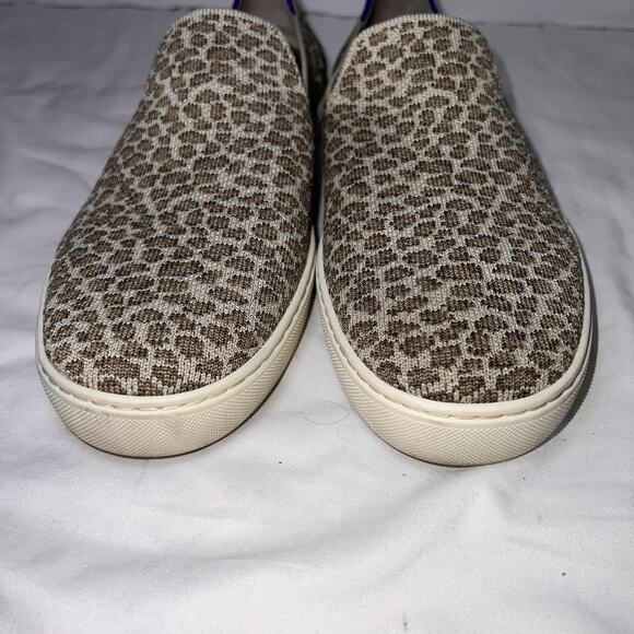Rothys Sneakers Size 11.5 Pebble Spot Animal Print Slip On Washable Neutral Shoe - Picture 5 of 11